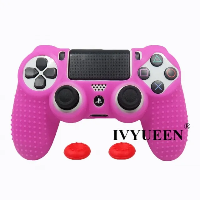 IVYUEEN 20 Colors Anti-slip Silicone Cover Skin Case for Sony PlayStation Dualshock 4 PS4 DS4 Pro Slim Controller & Stick Grip