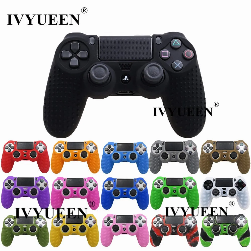 IVYUEEN 20 Colors Anti-slip Silicone Cover Skin Case for Sony PlayStation Dualshock 4 PS4 DS4 Pro Slim Controller & Stick Grip
