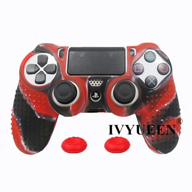 IVYUEEN 20 Colors Anti-slip Silicone Cover Skin Case for Sony PlayStation Dualshock 4 PS4 DS4 Pro Slim Controller & Stick Grip