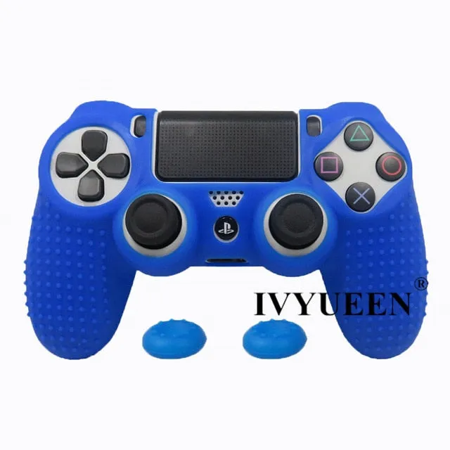 IVYUEEN 20 Colors Anti-slip Silicone Cover Skin Case for Sony PlayStation Dualshock 4 PS4 DS4 Pro Slim Controller & Stick Grip