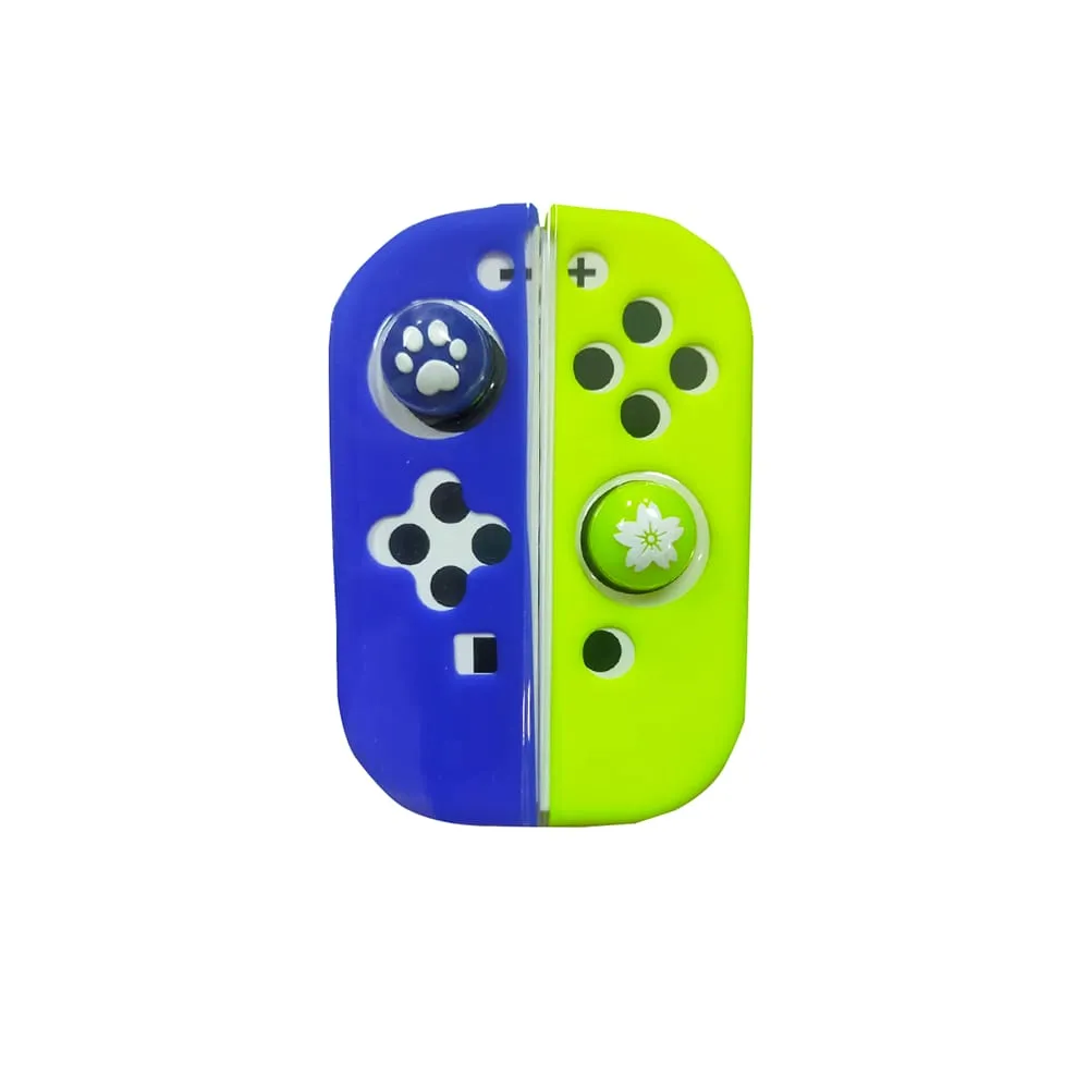 Joy-Con Controller Silicone Case Cover With 2 Analog Grips For Nintendo Switch - 6 Models