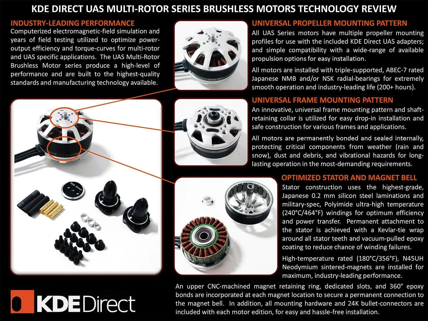 KDE2315XF-2050 Brushless Motor for Electric Multi-Rotor (sUAS) Series