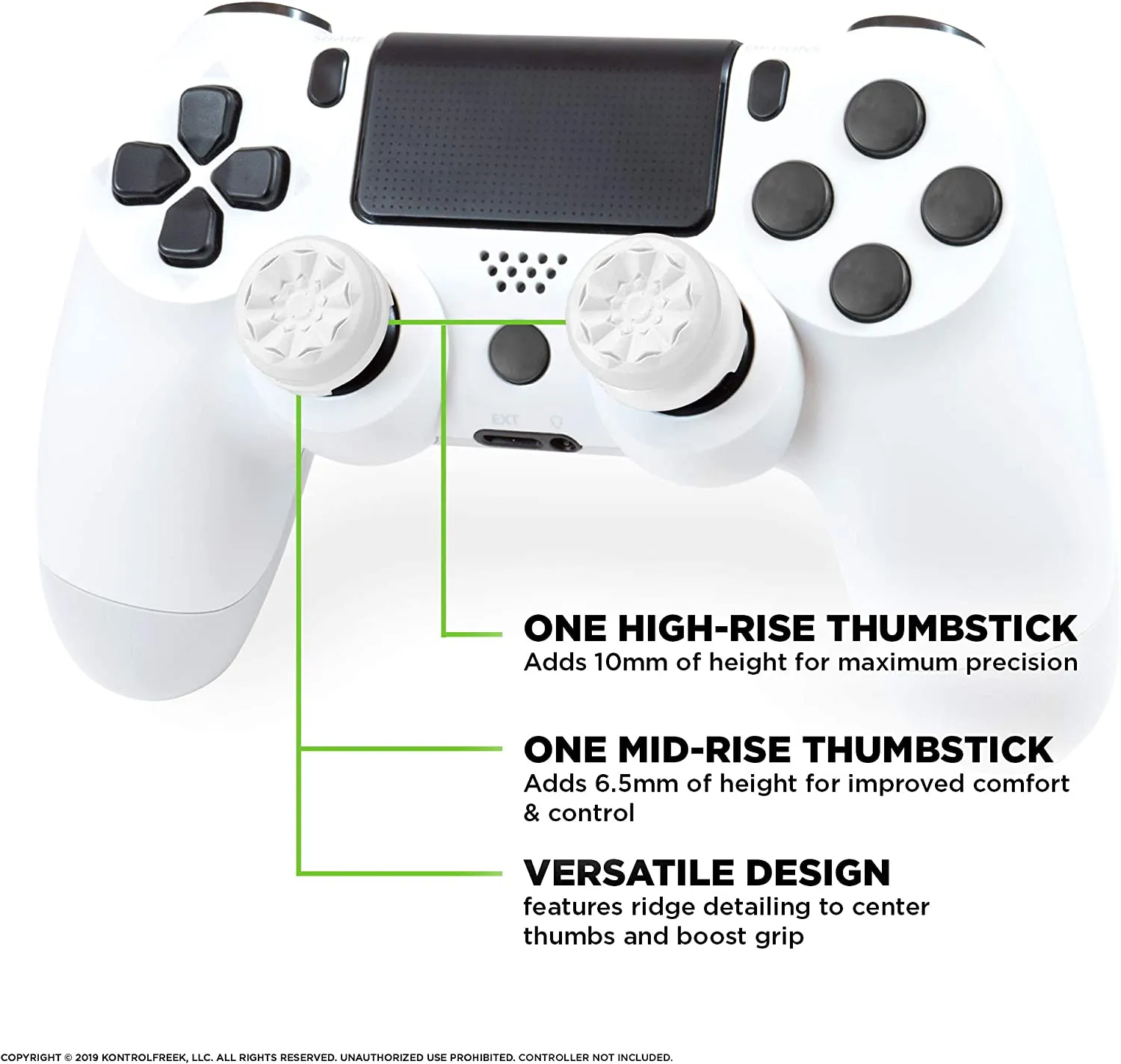 KontrolFreek Freek Galaxy White for PlayStation 4 | PlayStation 5