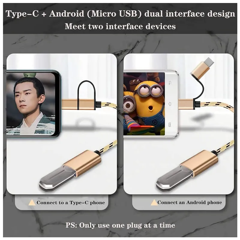 Micro Usb And Type C Otg Mini Cable
