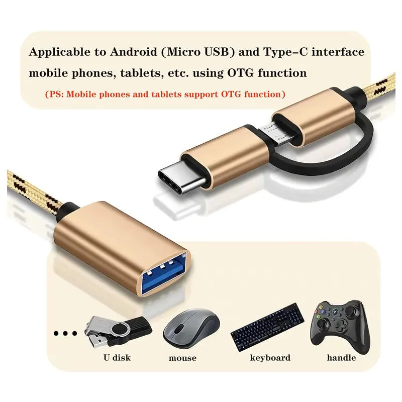 Micro Usb And Type C Otg Mini Cable
