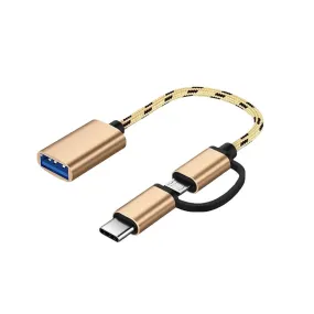 Micro Usb And Type C Otg Mini Cable
