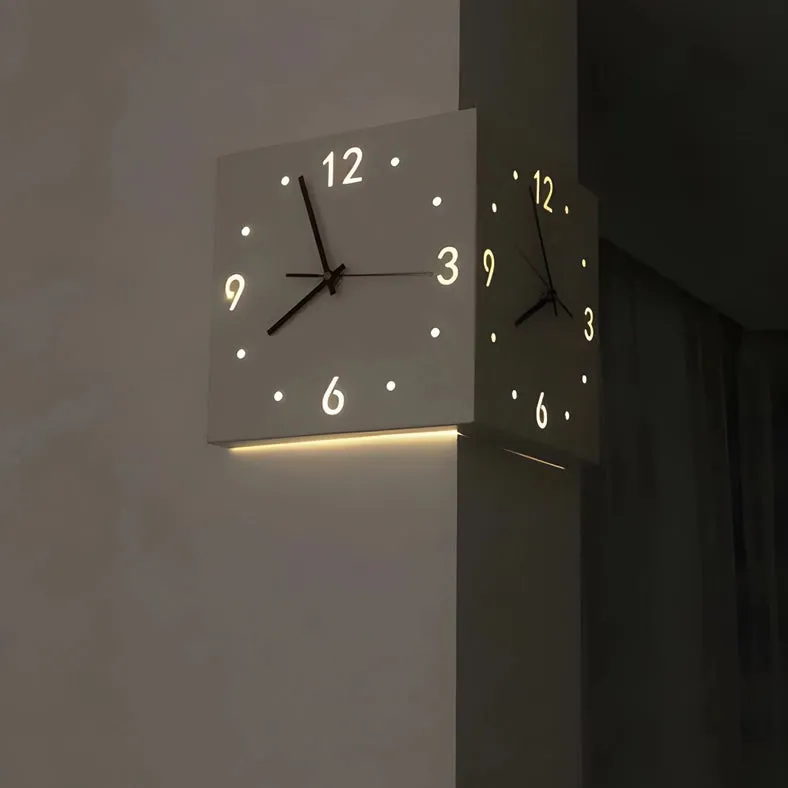 Motion Sensor Backlit Corner Clock Led Clock Light