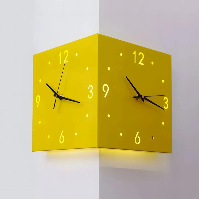 Motion Sensor Backlit Corner Clock Led Clock Light