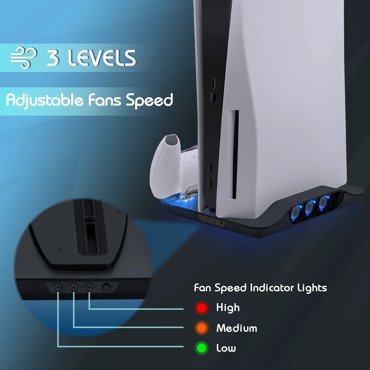 Multifunctional Cooling Stand with Charging for PS5 (TP5-05102)
