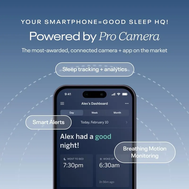 Nanit: Wall Mount Pro Camera Baby Monitor with Smart Alerts and Travel Case