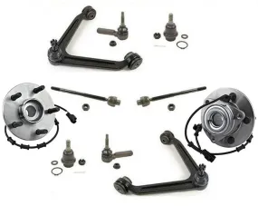 New Front Hub Bearing and Chassis Kit for Dodge 1500 Ram 5 Studs 4 Wheel Abs 4x4