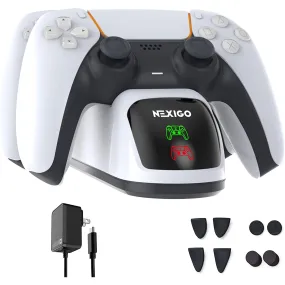 NexiGo PS5 Controller Charger with Grip &Trigger Kit
