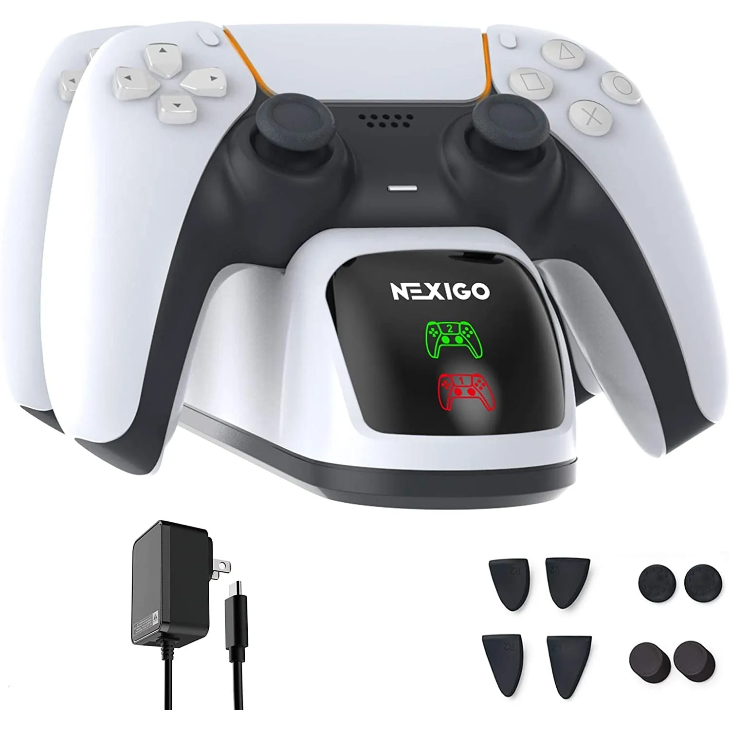 NexiGo PS5 Controller Charger with Grip &Trigger Kit