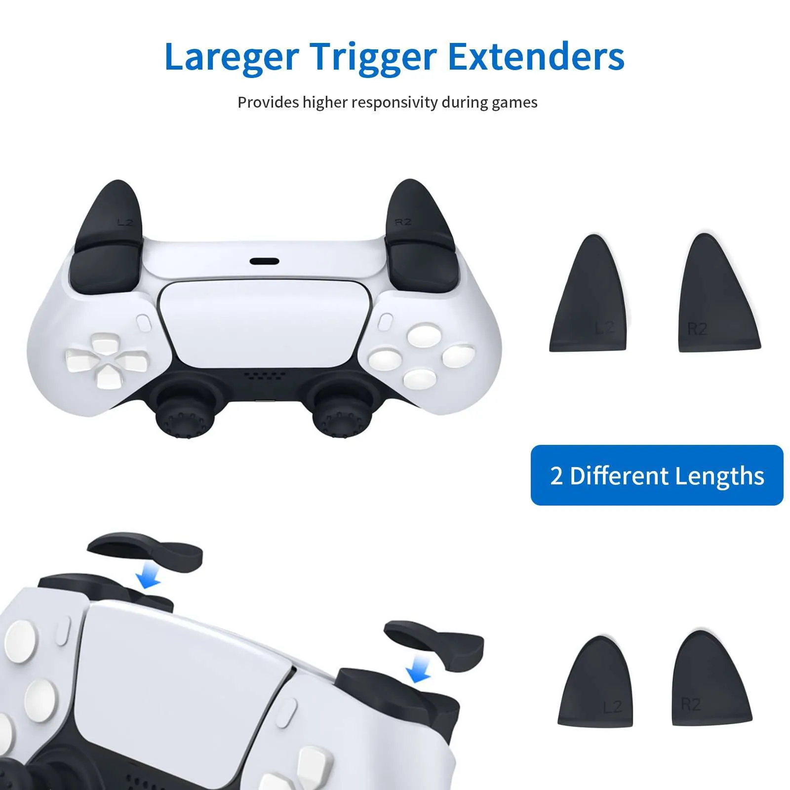 NexiGo PS5 Controller Charger with Grip &Trigger Kit