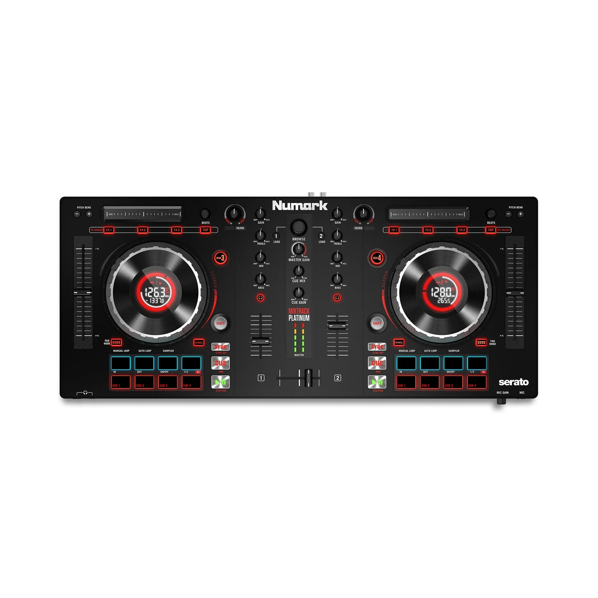 Numark Mixtrack Platinum USB DJ Controller With Jog Wheel Display
