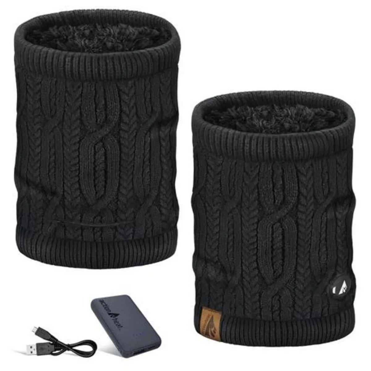 Open Box ActionHeat 5V Battery Heated Cable Knit Neck Gaiter