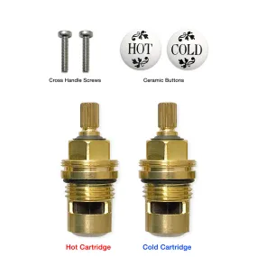 Coventry Brassworks Cross Handle Widespread Lavatory Faucet Parts Kit
