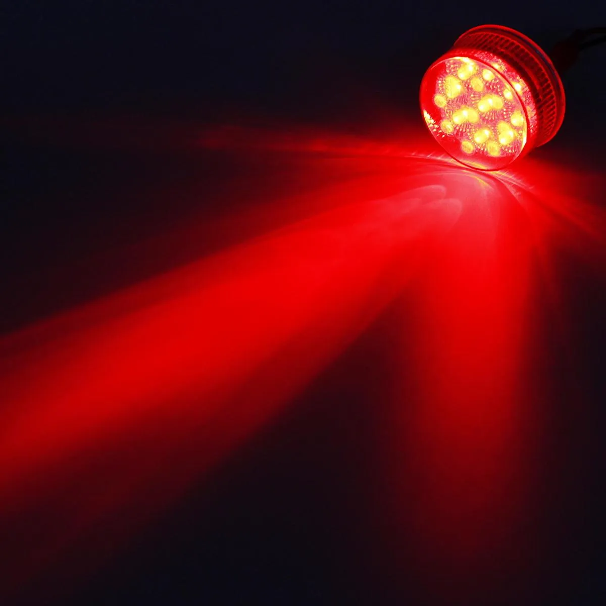 Partsam 12Pcs 2 inch Round Trailer Led Side Marker and Clearance Lights 9 Diodes with Reflectors Clear Lens Sealed Faceted 2 Inch Round LED Trailer Truck Led Marker Light Lamps Waterproof (6Amber   6Red)