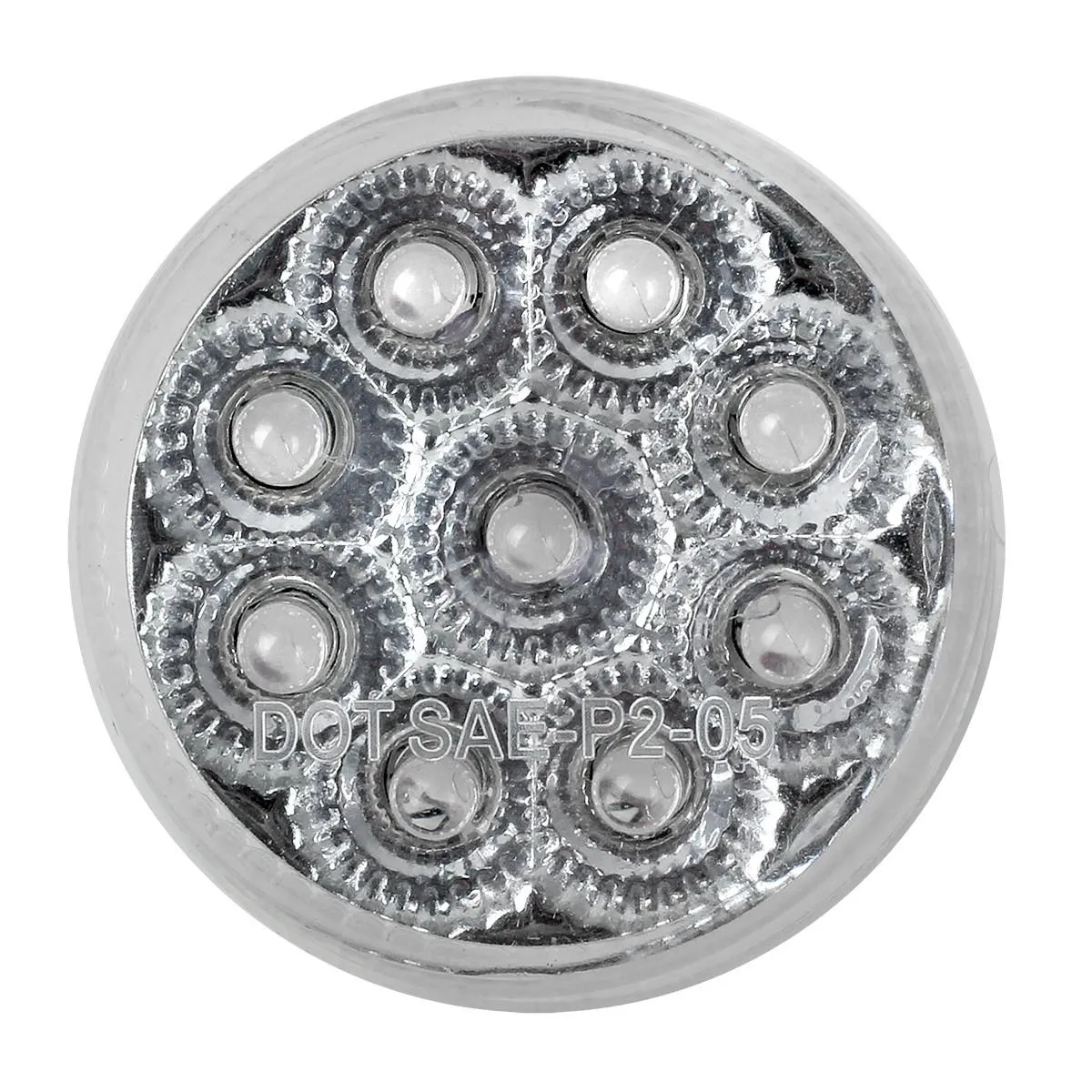 Partsam 20) 2in. Round Side Marker LED Truck Lights Clearance 9 Diodes Reflector Trailer, Sealed Clear/Amber 2" Round LED Trailer Side Marker Lights, Miro-Reflex faceted reflector design