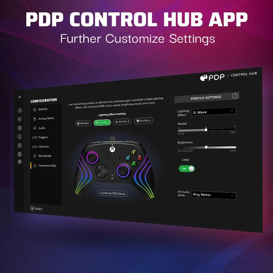 PDP Afterglow Wave Black Controller