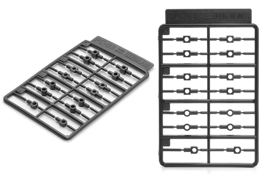 PE Sleeve Poly Caps and Connectors for Moving Mecha Parts