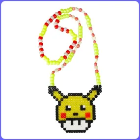 Pika 1UP Mushroom Custom Rave Perler Necklace
