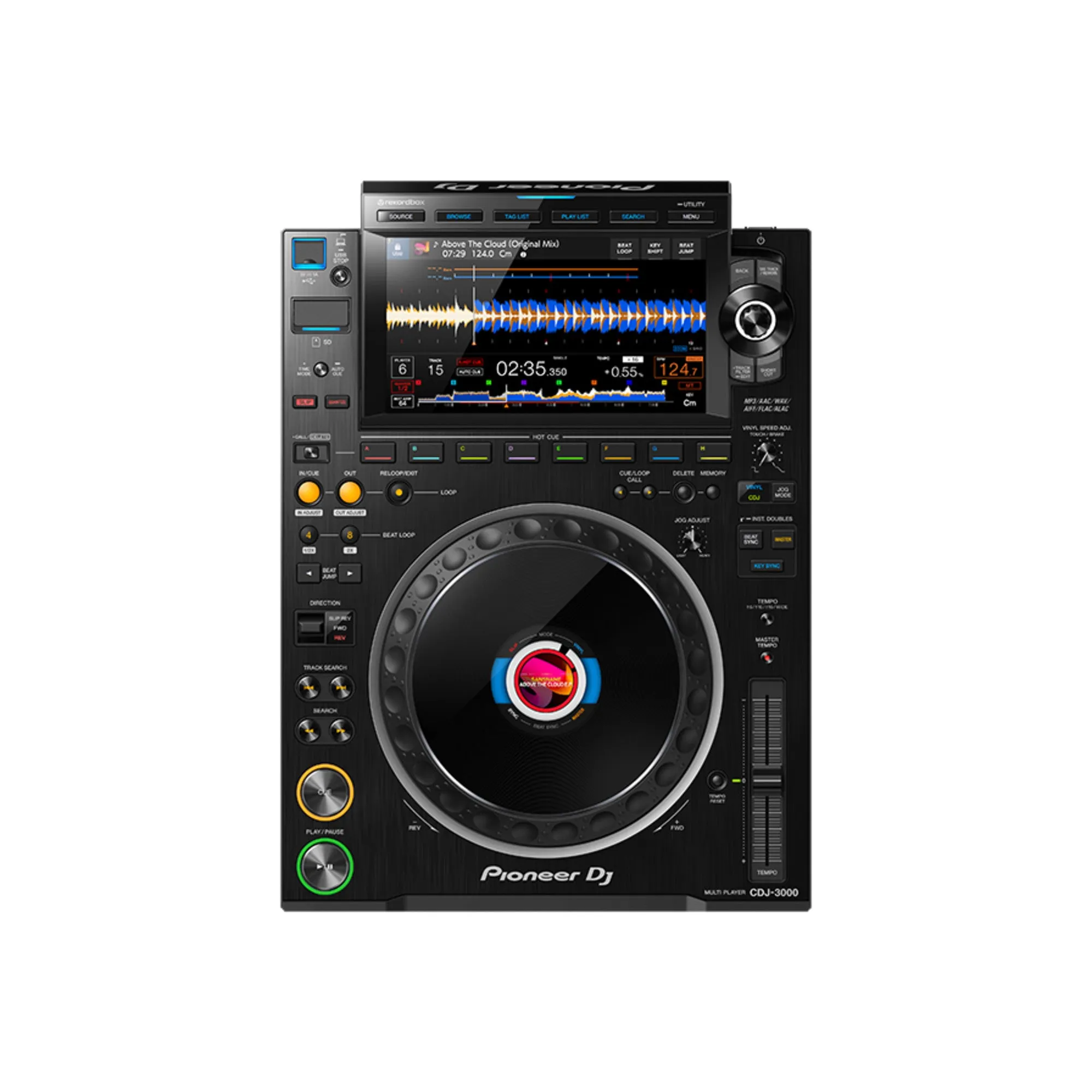 Pioneer DJ Mixer CDJ-3000 Flagship Professional Multi-Player, 9" Touchscreen, DJ Audio Equipment