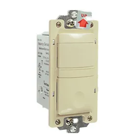 PIR Wall Switch Convertible Occupancy Sensor, Single Pole, 600W, 120V, Ivory