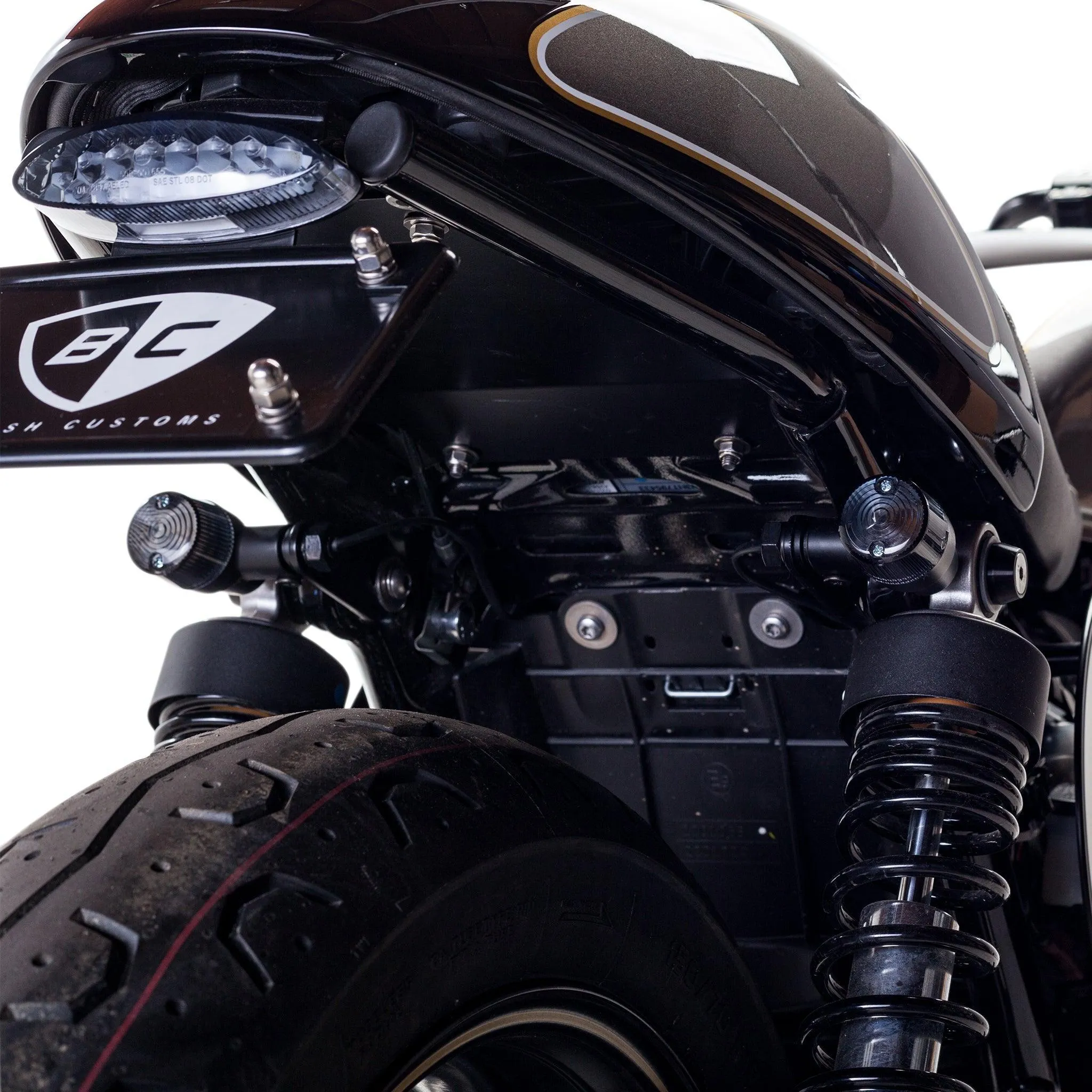 Plug & Play Retro Turn Signals for Triumph Motorcycles (2016 ) | Rear Shock Mount