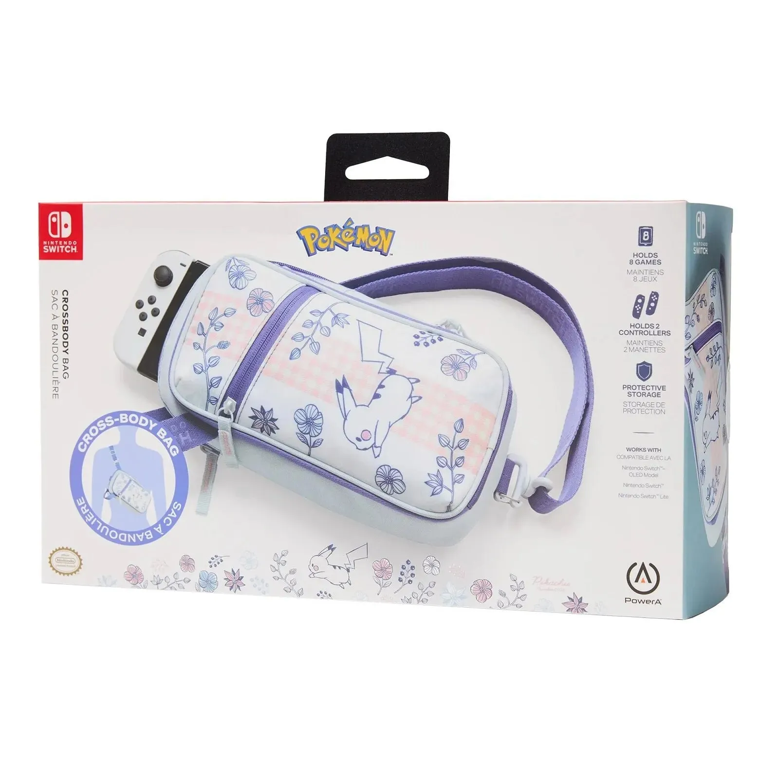 PowerA Crossbody Bag for Nintendo Switch Pikachu Garden