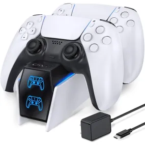 PS5 Controller Charger Station with Fast Charging AC Adapter 5V/3A  (Refurbished)