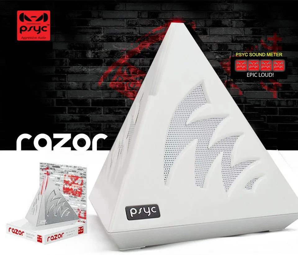 PSYC RAZOR Bluetooth speaker White