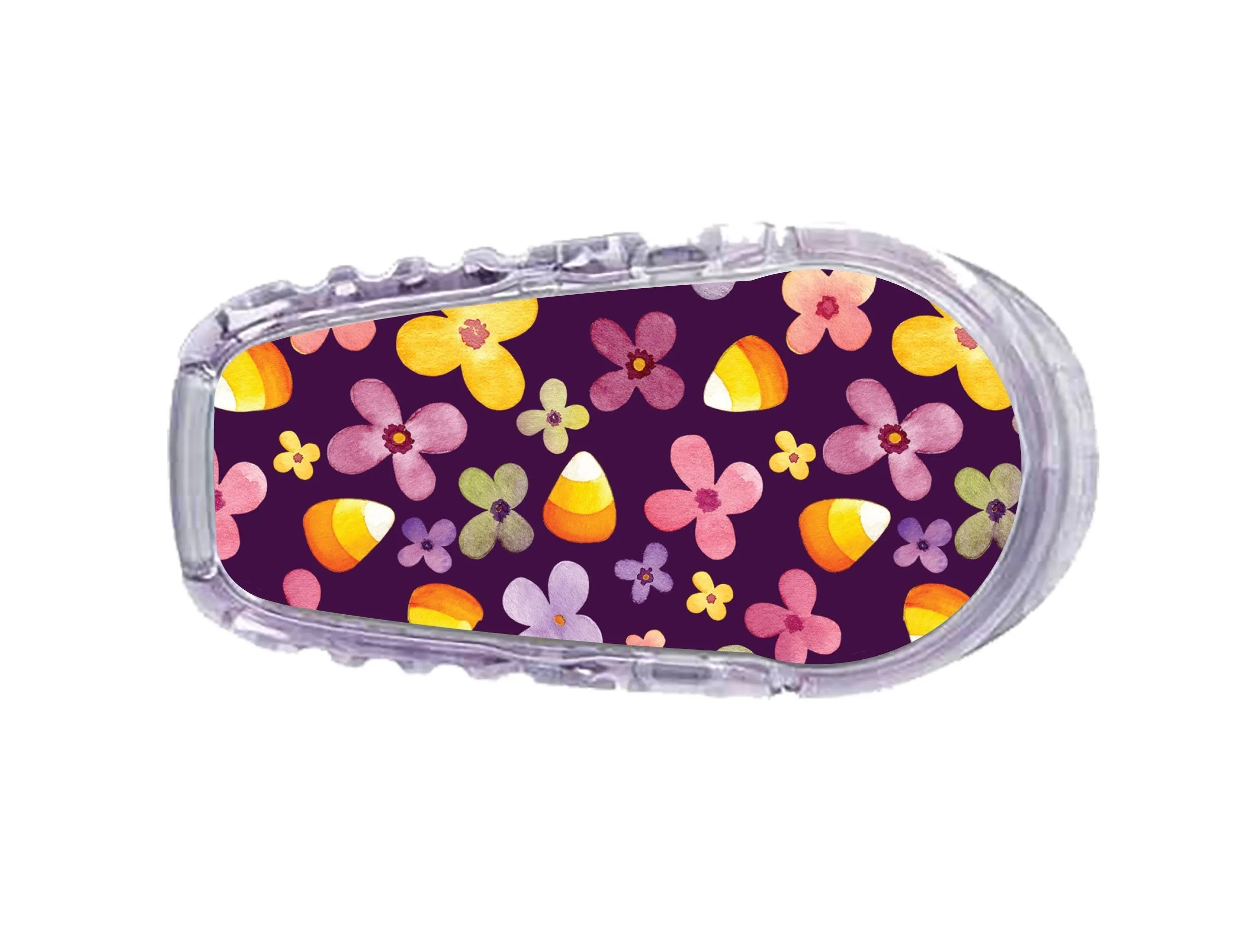 Purple Floral Sticker Designed for the DEXCOM Transmitter