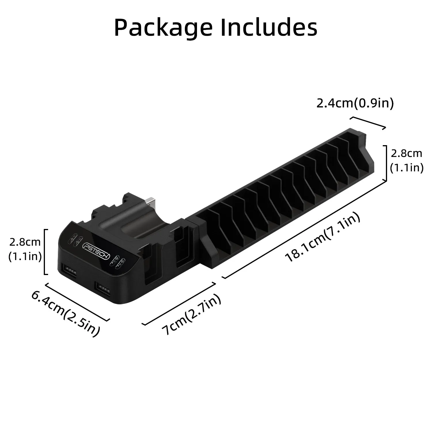 Quad Joy-Con Charging Dockwith Game Disc Rack for Nintendo Switch/Switch OLED (GP-349)