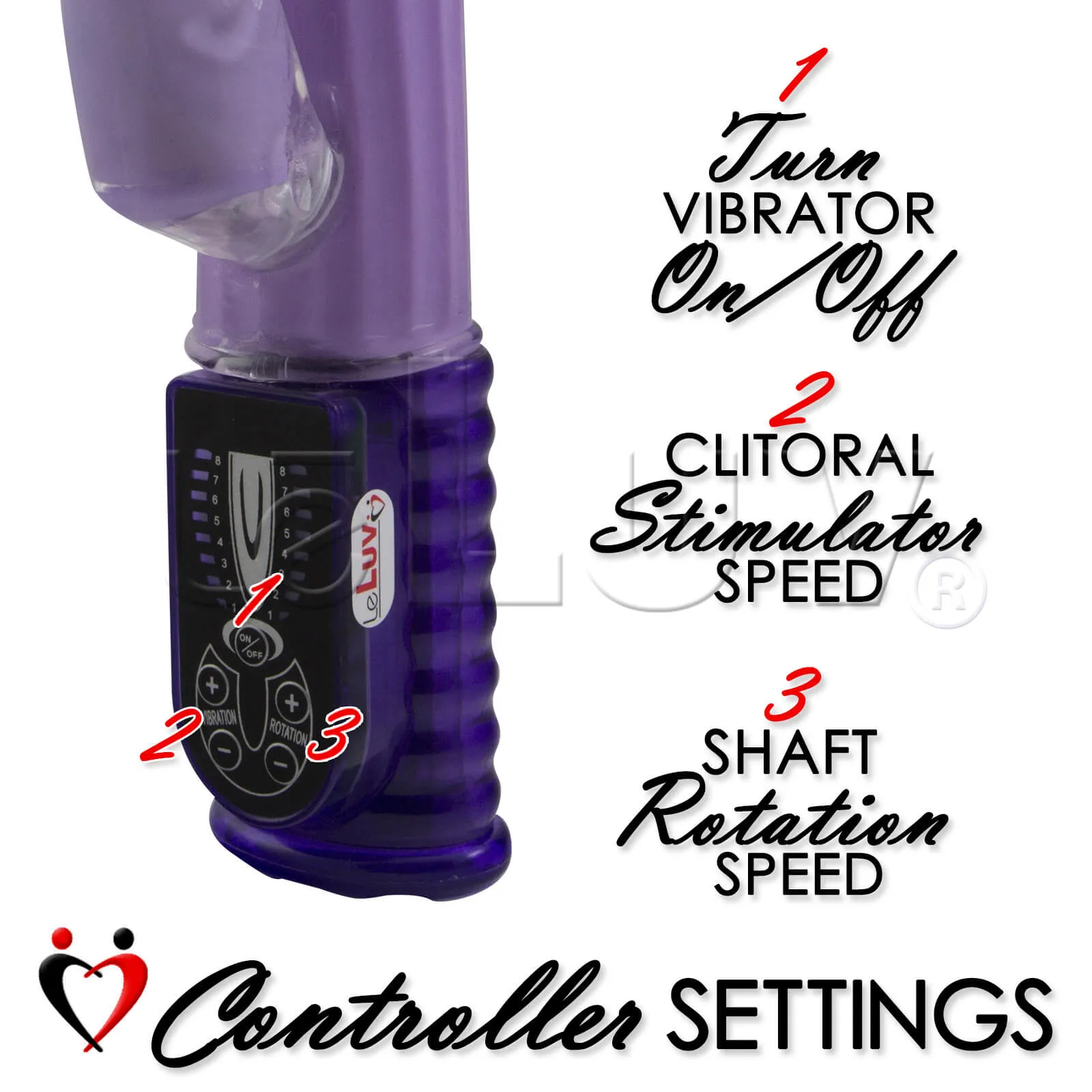 Rabbit Vibrator Wave Action Motion Showerproof Multispeed
