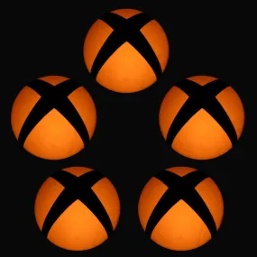 Removable Logo Power Button LED Orange Color Change Sticker Decal for Xbox One Console -GX00083O*5