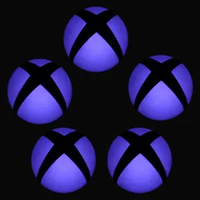 Removable Logo Power Button LED Purple Color Change Sticker Decal for Xbox One Console -GX00083P*5