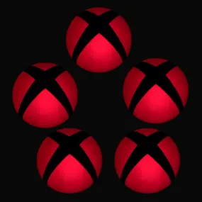 Removable Logo Power Button LED Red Color Change Sticker Decal for Xbox One Console -GX00083R*5