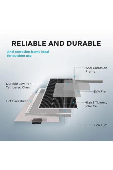 Renogy 800W 12V/24V Monocrystalline Premium Solar Kit with Rover 60A Charger Controller