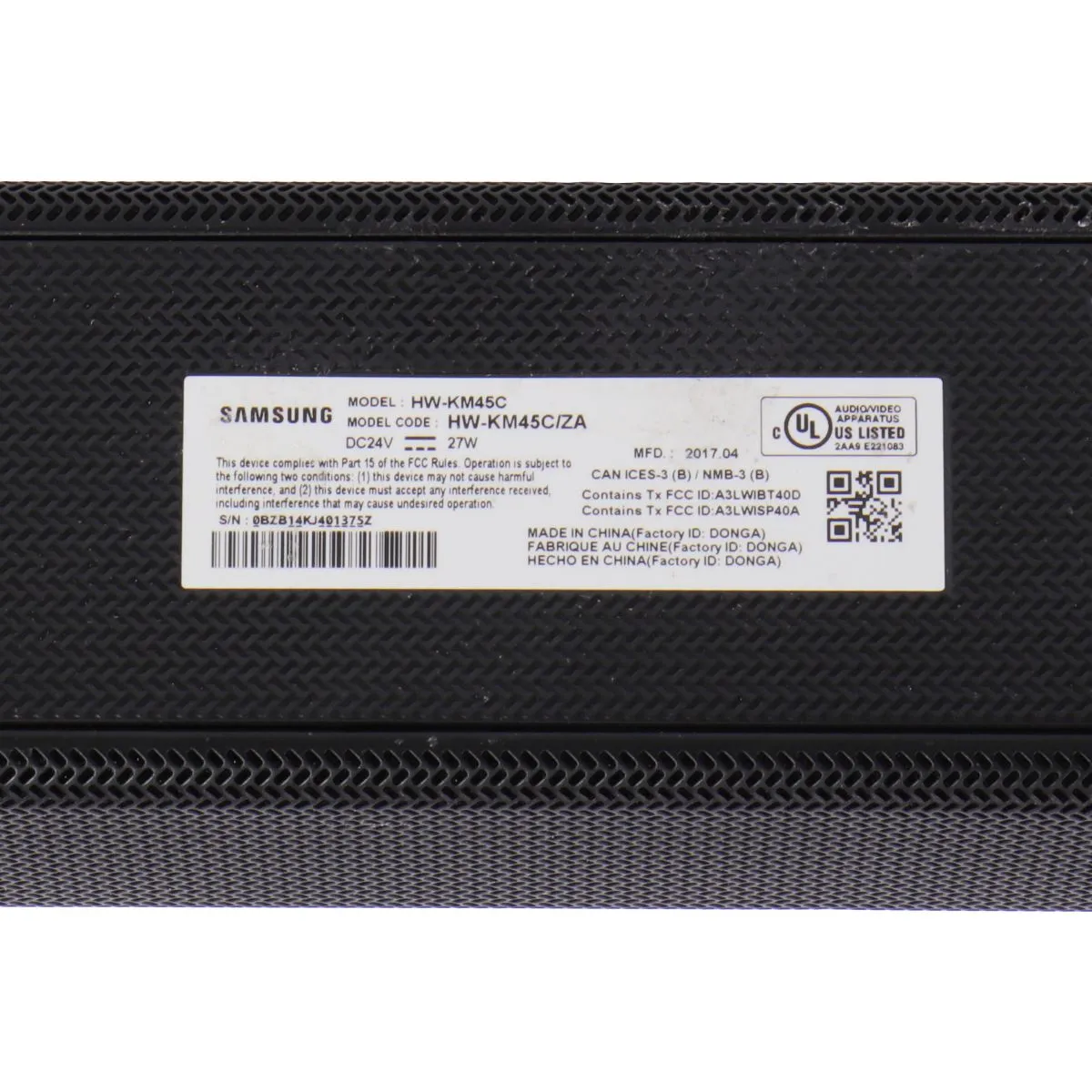 Samsung HW-KM45C Soundbar Only - Black