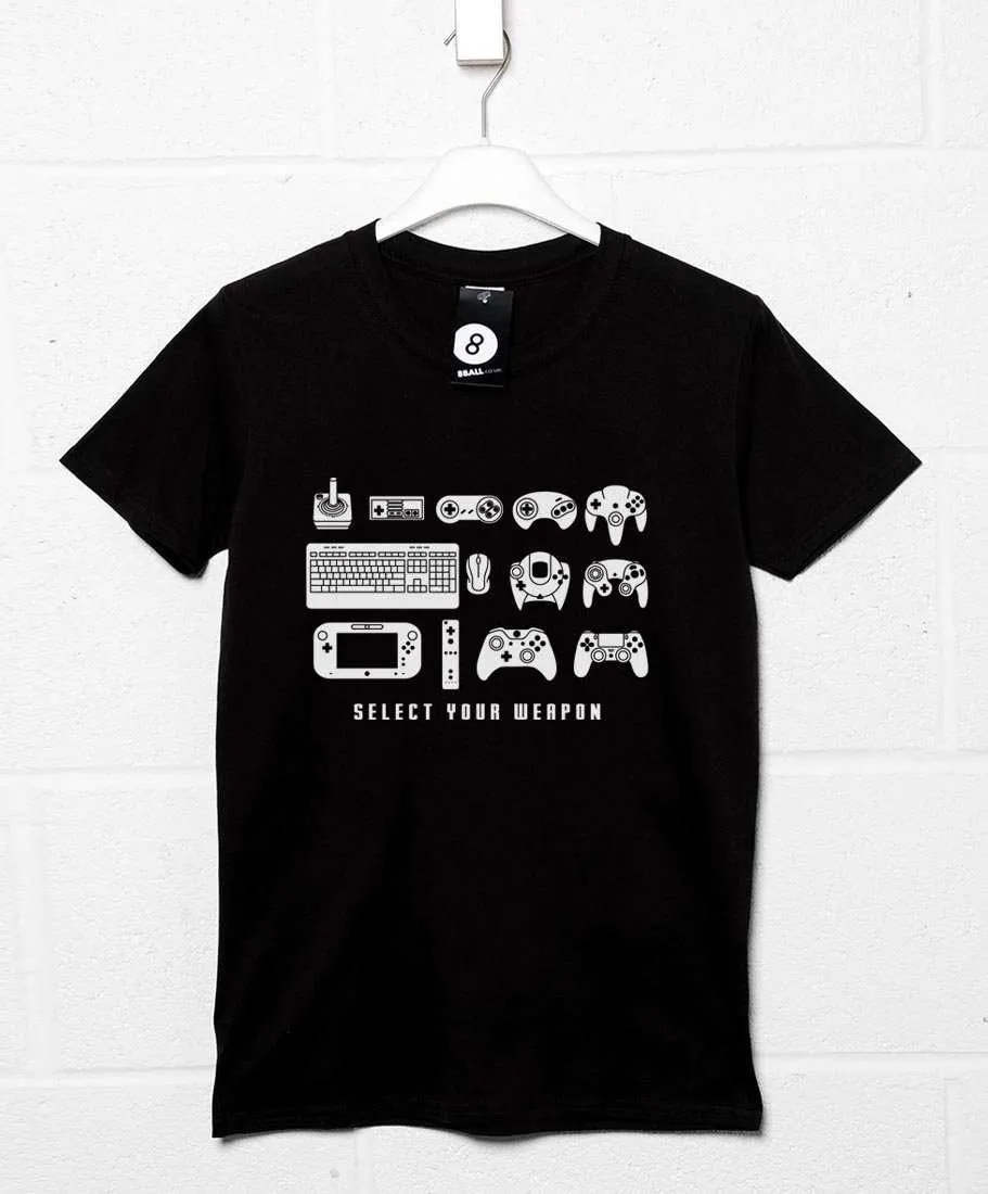 Select Your Weapon Game Controllers T-Shirt