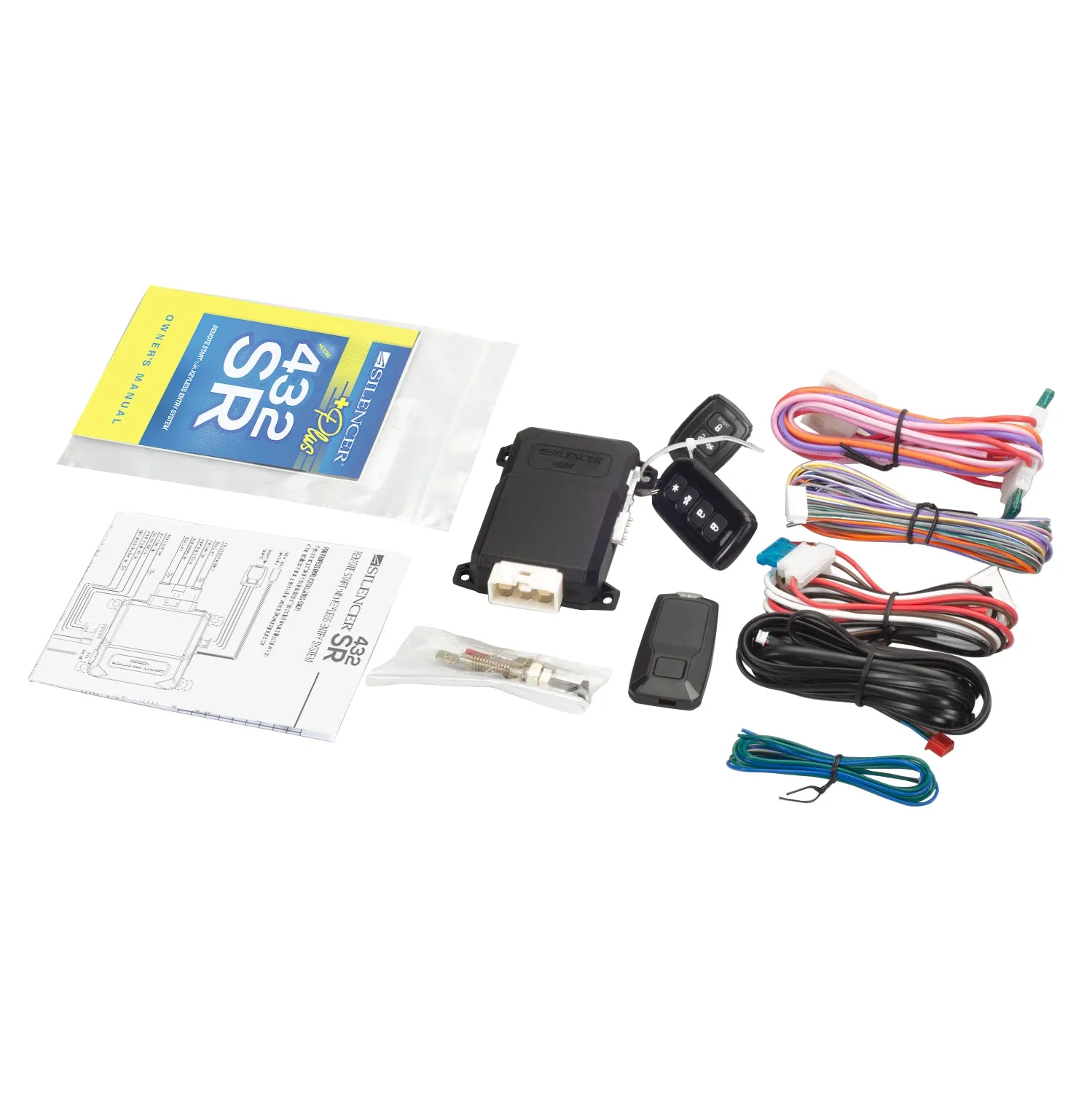 Silencer 1-Way Remote Start System 2 & 4 Button Keyless Entry 1/4 Mile Range