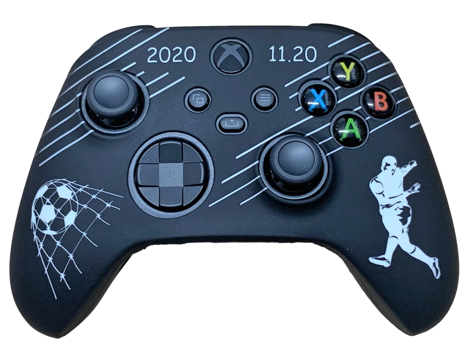 Silicone Cover For XBOX Series X/S Controller Case Skin - White Soccer