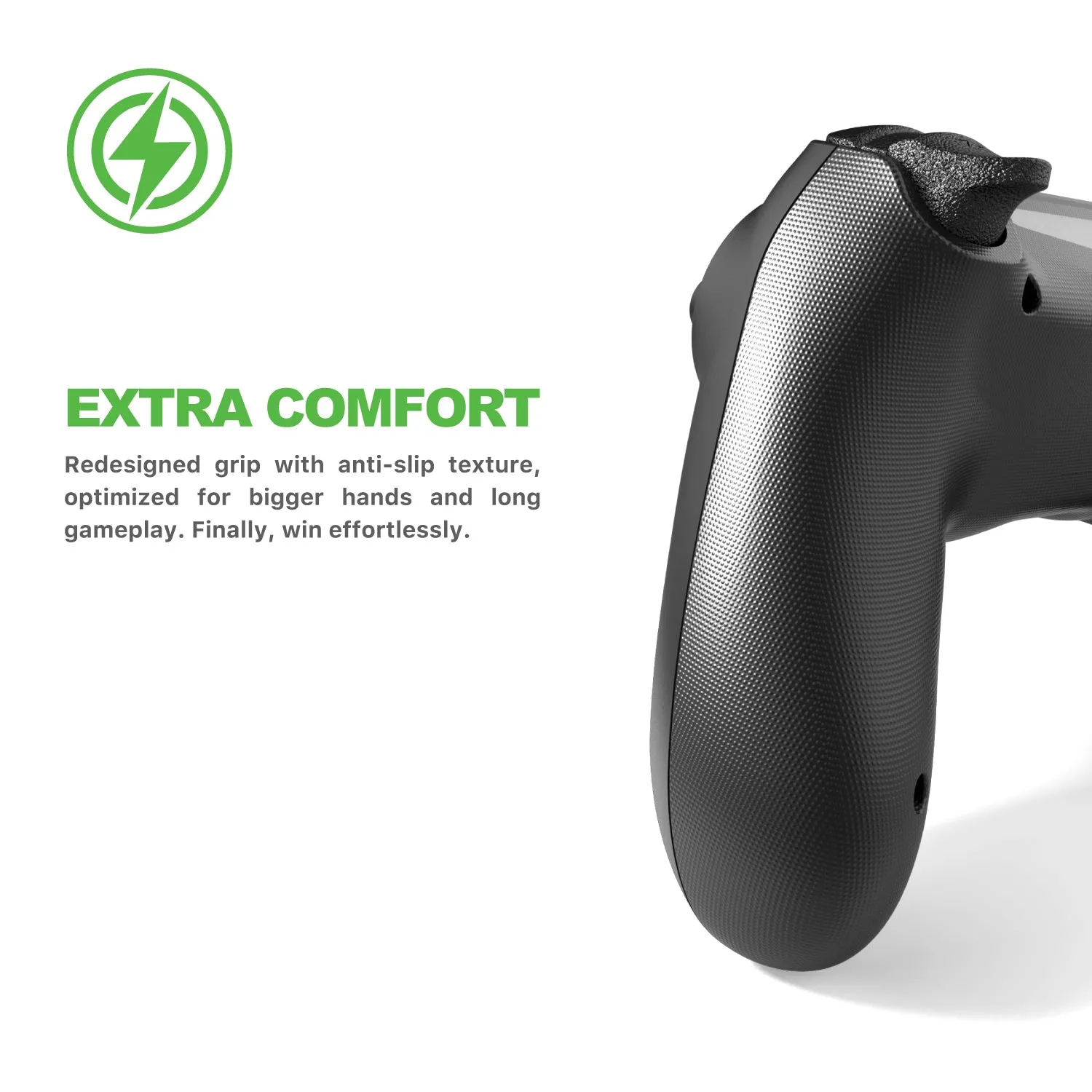 Sonicon PS4 Wireless Controller Plus Edition, No Drift Hall Effect Sensing Stick, 3ms Low Latency Bluetooth Controller for PS4, PS5, PC, Android