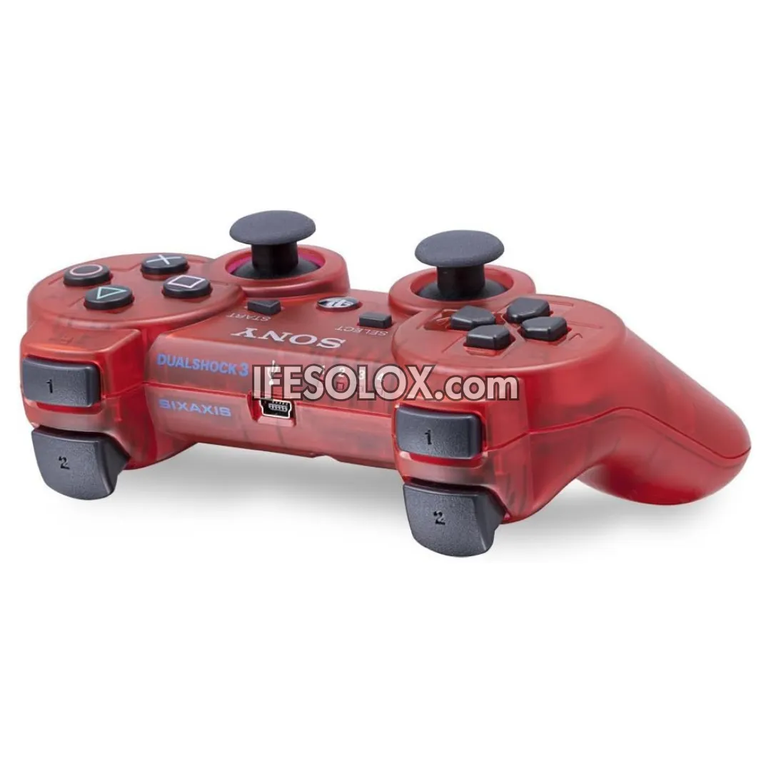 Sony PS3 DualShock 3 Game Controller (Red Transparent) - Brand New