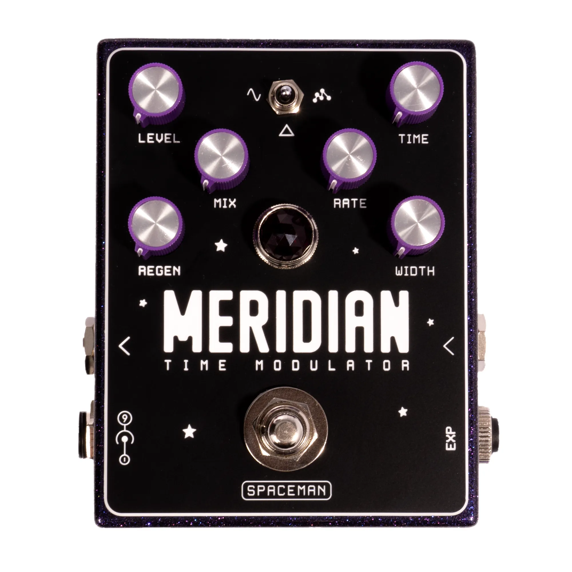 Spaceman Meridian Time Modulator Chorus Effect Pedal, Purple Sparkle