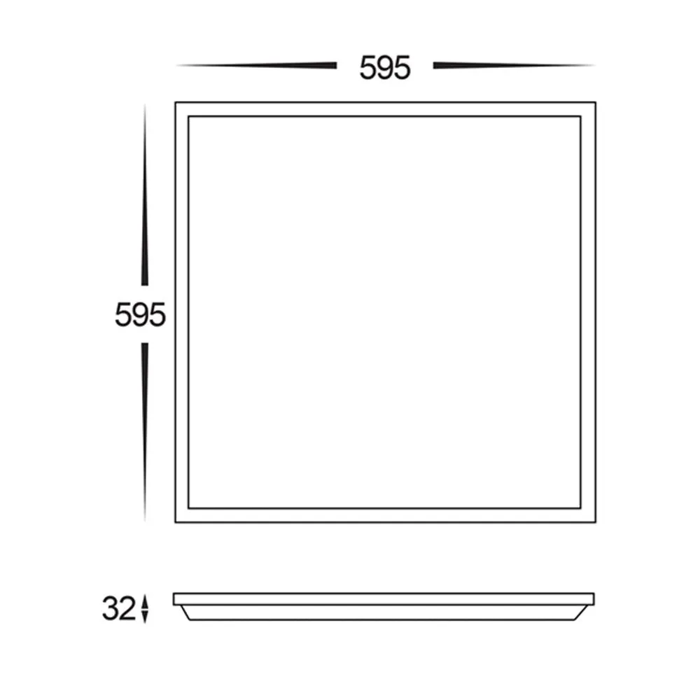 Square LED Panel Light 40w Tri Colour in White Havit Commercial - HCP-173400-S