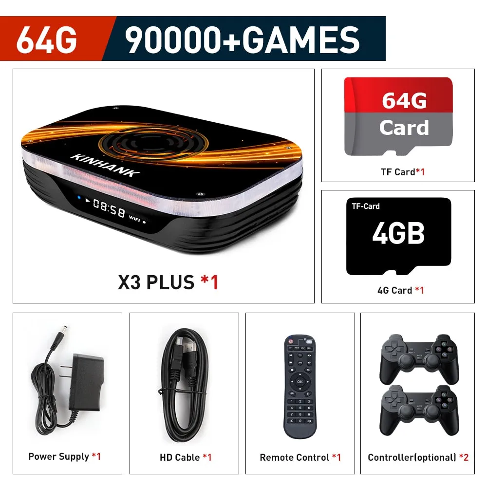 Super Console X3 Plus Retro Game Console For PSP/PS1/N64/Sega Saturn/DC 114000  Games4K/8K HD TV Box Video Game Player Dual Wifi