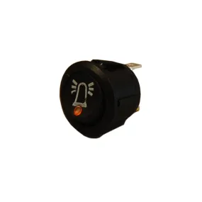 Switch Beacon Rocker Round On/Off Amber LED 12/24 volt bg1