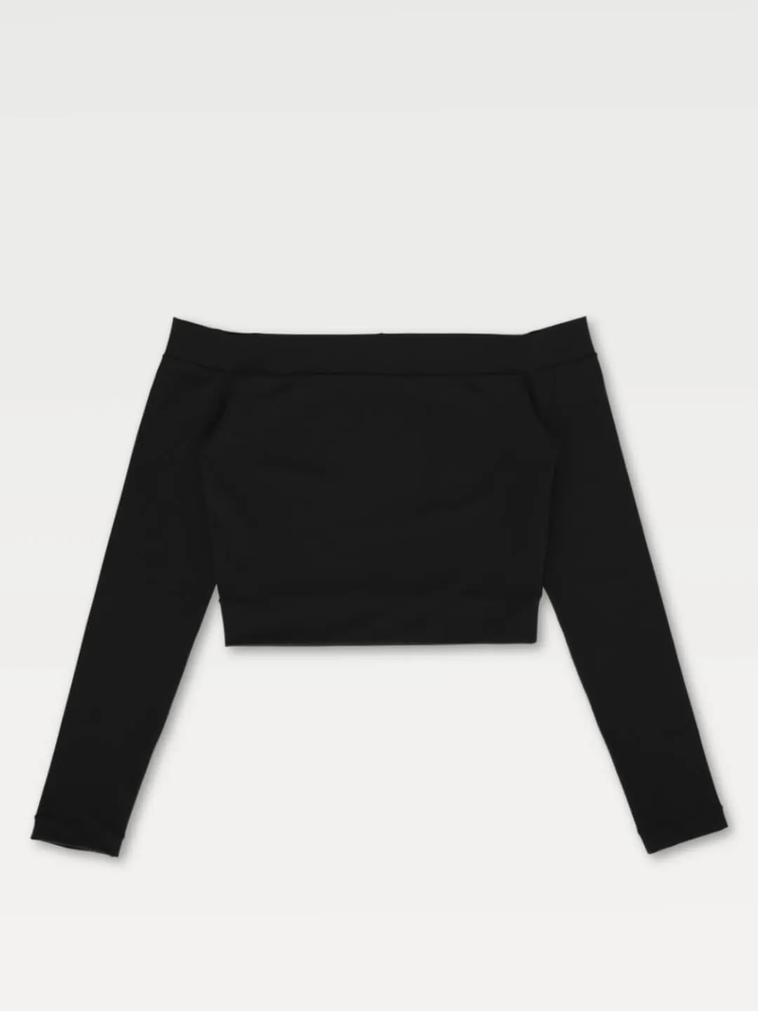 Technical Off-Shoulder Top in Black